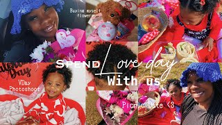 single mom vlog: VALENTINES DAY 🌹 | PICNIC DATE at beach!! +DIY Gift Basket & 11mon. PHOTOSHOOT