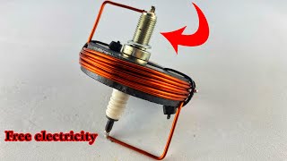 Make 220v free electric energy using big magnet & copper wire #engineering  #amazing  #freeenergy