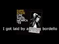 The Width Of A Circle Live Santa Monica 72 David Bowie Lyrics