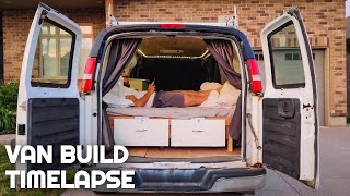 Full Van Build Conversion in 15min Timelapse | Complete Van Build under $5000 with no Experience