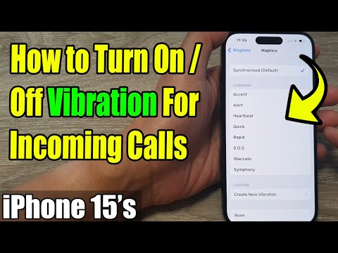 iPhone 15's: How to Turn On/Off Vibration For Incoming Calls