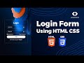 Login Form Using HTML CSS HTML CSS Project