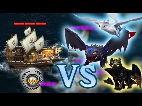 TOOTHLESS, LIGHT FURY, & EPIC MIDNIGHT WRATH vs. 999th FLEETS - Defend Berk | Dragons: Rise of Berk