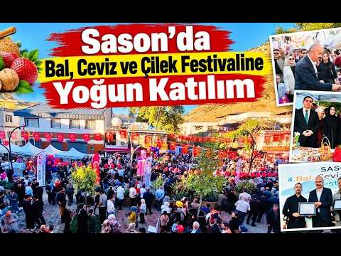 Sason’da Bal, Ceviz ve Çilek Festivaline Yoğun Katılım