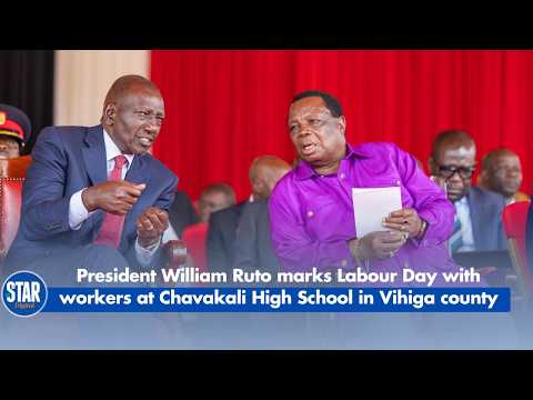 President William Ruto marks Labour Day with  workers at Chavakali High School in Vihiga county