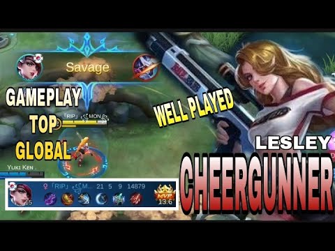Savage!! Top Global Lesley Best Gameplay | Lesley Best Build - Mobile Legends