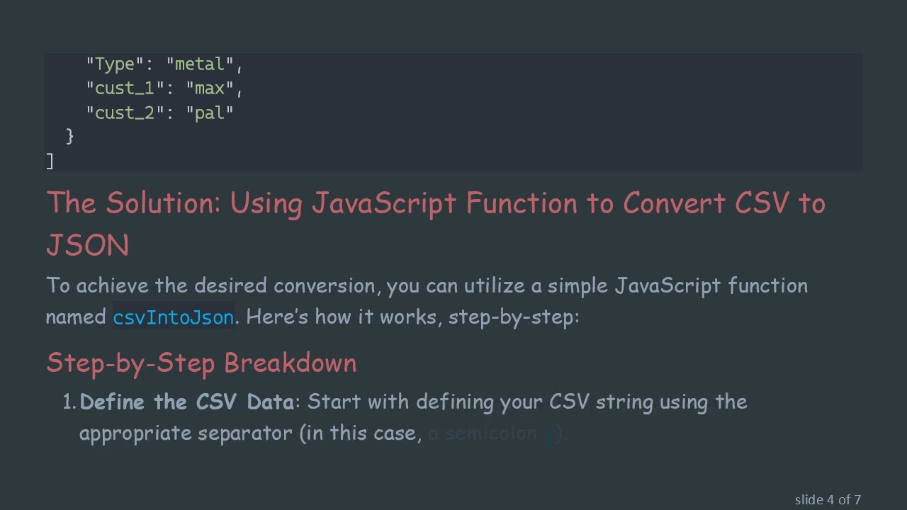 How to Easily Convert CSV to JSON Array Using JavaScript