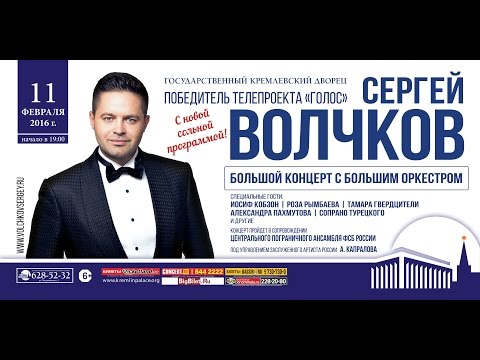 Сольный концерт Сергея Волчкова в Кремлевском Дворце.11 февраля 2016 г.
