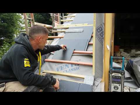 How to fix the eaves course of a 600 x 300 man made slate. Eternity slate eaves corse fixing