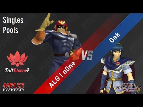 Full Bloom 4 - ALG | n0ne (Captain Falcon) vs. Gak (Marth) - SSBM - Singles Pools