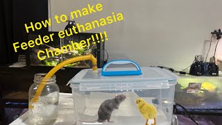 How to build a co2 euthanasia chamber for Rats, chics and quail for reptiles and animals of prey