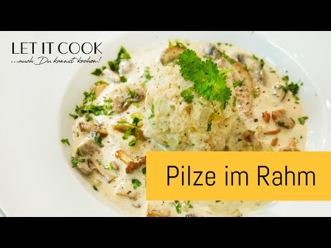 Feine Pilze im Rahm mit Semmelknödel