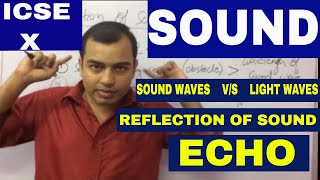 SOUND 01: ECHO & Numericals : CLASS X : ICSE / CBSE   : Application ECHO : SONAR  HINDI & ENGLISH