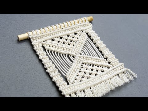 DIAMOND MESH MACRAME TABLECLOTH PATTERN TUTORIAL