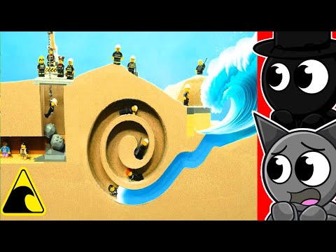 Reacting To LEGO MINE FLOOD DISASTER Tsunami!