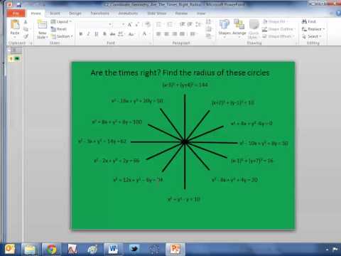 Maths ROTW 18 - Equation of a Circle Clock
