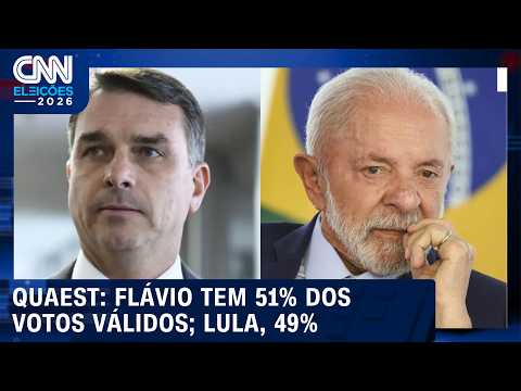 Flávio tem 51% dos votos válidos no 2º turno; Lula, 49%, diz Quaest | CNN ELEIÇÕES