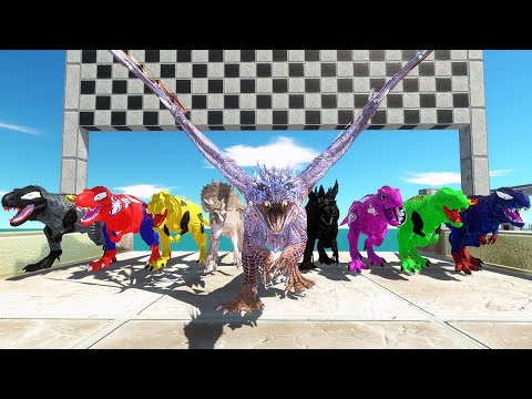 Superheroes T-rex VS Dinosaur Monster Speed Race Championship - Animal Revolt Battle Simulator