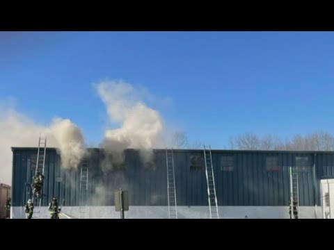 Bucks County firefighter injured battling warehouse fire