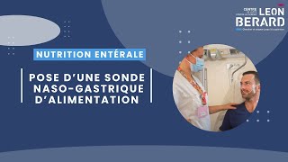 Pose d'une sonde naso-gastrique d'alimentation
