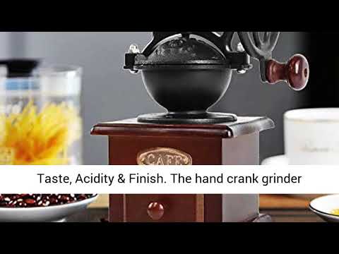 IMAVO Manual Coffee Grinder, IMAVO Vintage Style (Great Gift) Wooden Coffee Grinder