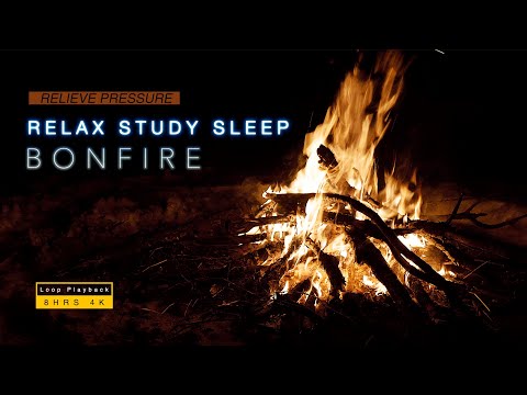 Bonfire campfire crackling bonfire sound help your sleep study reading heal relax relieve stress