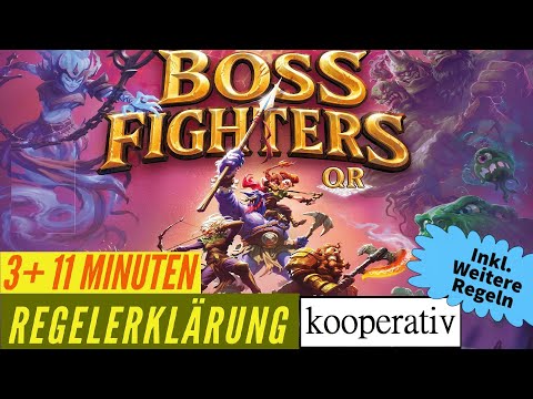 Boss Fighters QR Regeln Anleitung Brettspiel Kooperativ Familienspiel