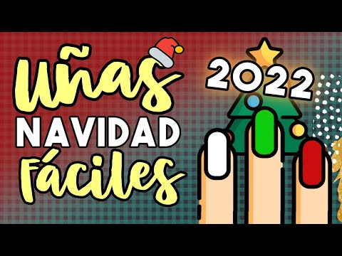 ¡5 DISEÑOS! · UÑAS NAVIDAD FÁCILES 2022