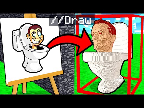 I CHEATED with //DRAW in a MINECRAFT Build Challenge!