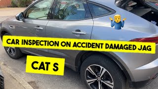 Car Inspection on accident damaged repaired Jaguar E-Pace 2023