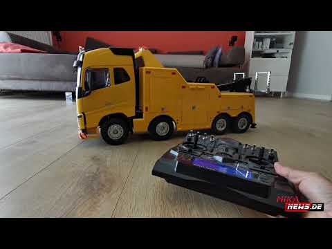 Test - Hupe geht - Tamiya Tow Truck - Abschlepper mit MFC03 und ACU 02 - Hebeeinheit - Windeneinheit