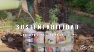 JARDINERA CON ECOLADRILLOS