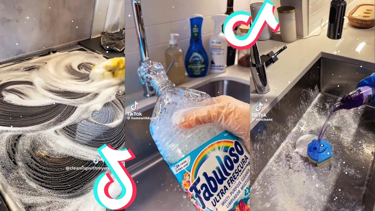 1H+ Satisfying Sudsy Scrubbing and Cleaning🧼 ASMR 🔊TikTok Compilation✨Cleaning TikToks Compilation
