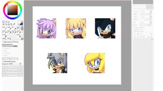 Sonic Animated Pixel Icon TUTORIAL [PaintTool SAI and Photoshop]