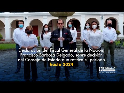 Fiscal Francisco Barbosa se pronuncia por decisión del Consejo de Estado que ratifica su periodo hasta 2024