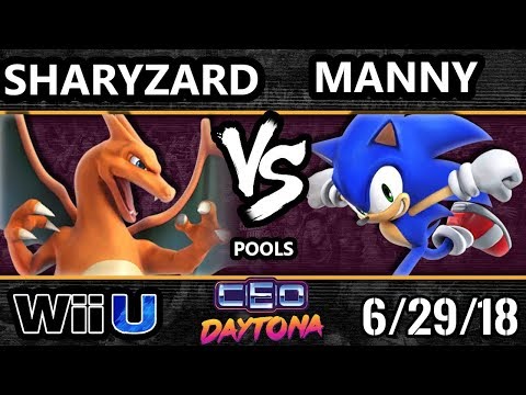 CEO 2018 Smash 4 - LGCY | Sharpyzard (Charizard) Vs. Manny (Sonic) Wii U - Pools