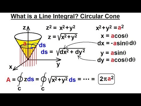 Calculus 3: Line Integrals (8 of 44) What is a Line Integral? Circular Cone Video