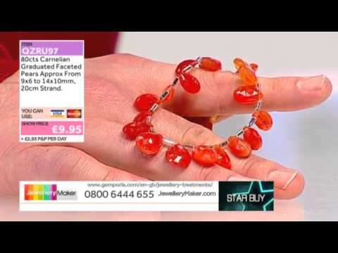 Neon Apatite Beads for Jewellery Making: JewelleryMaker Late show LIVE 22/03/2014
