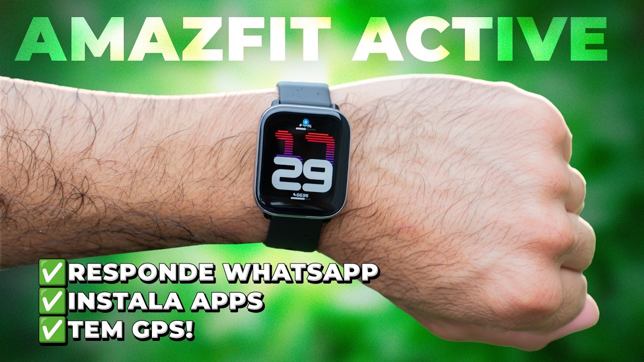 RESPONDE WHATSAPP, GPS, MEMÓRIA INTERNA E MAIS! AMAZFIT ACTIVE É MUITO COMPLETO!