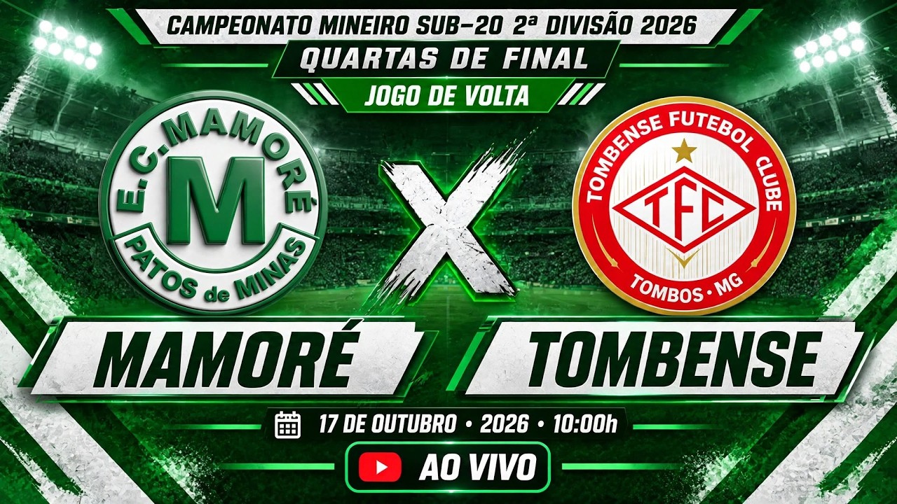 BR  Pular navegação portal ao vivo      Criar  2  Imagem do avatar MAMORÉ x TOMBENSE - QUARTAS DE FINAL(VOLTA) - CAMPEONATO MINEIRO SUB 20 2ª DIVISÃO