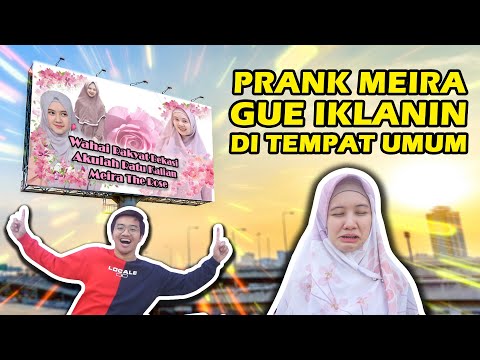 GUE IKLANIN MEIRA DI TEMPAT UMUM! PRANK Balasan!!! 🤬🤬