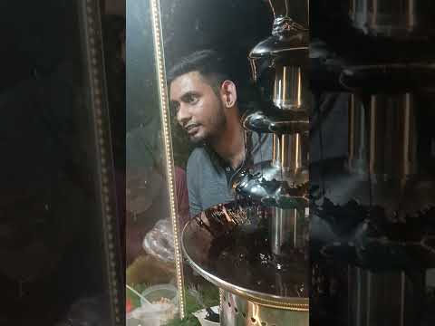 Super Chocolate🍫 Fountain | Cake & Marshmallow dipped in Chocolate 😍 #shorts #streetfood #chocolate