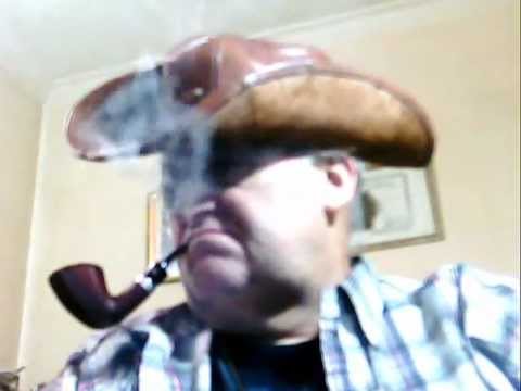 Cowboy, with Dark Blue TShirt, Scotland Shirt, Smoker, of Stanwell, Hexagon; Pipe Tobaccos