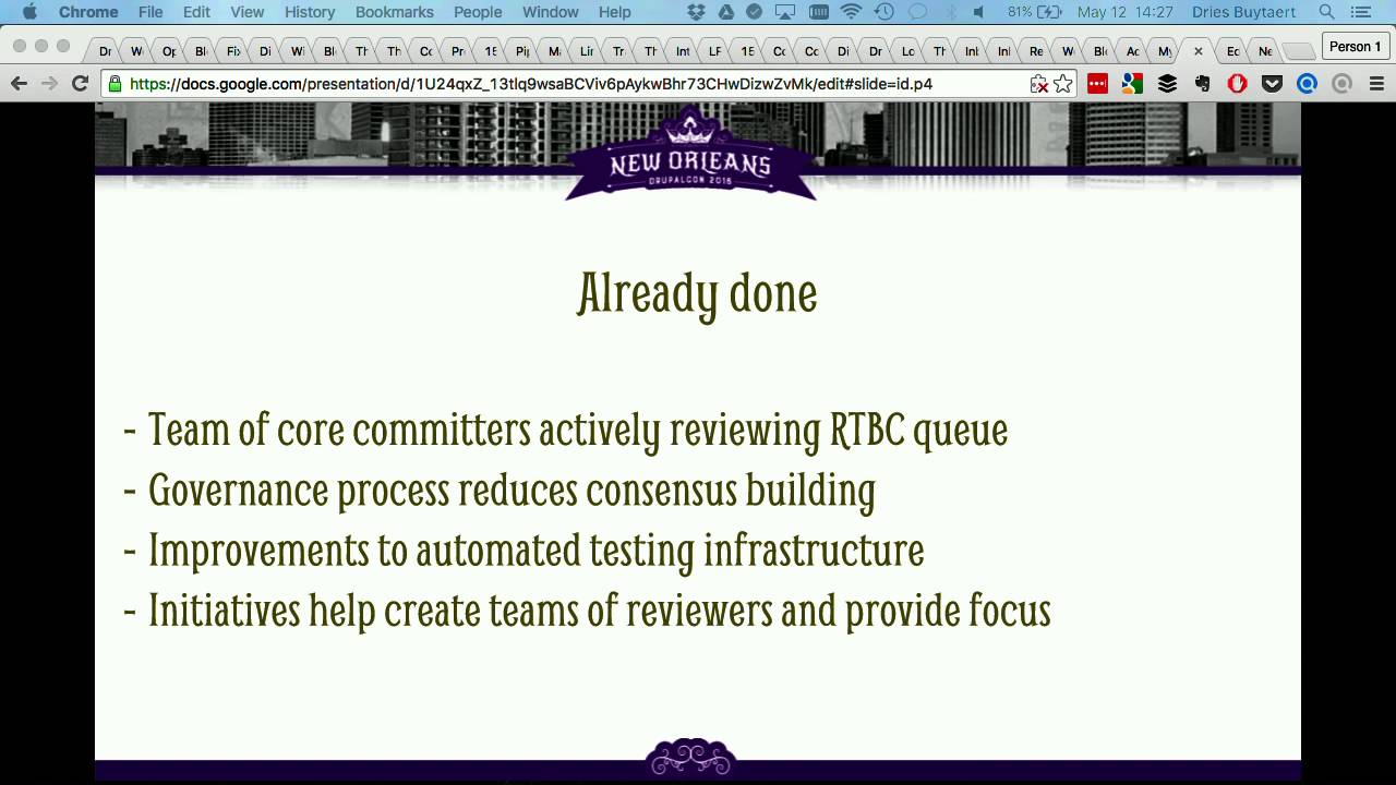 DrupalCon New Orleans 2016: State of Drupal