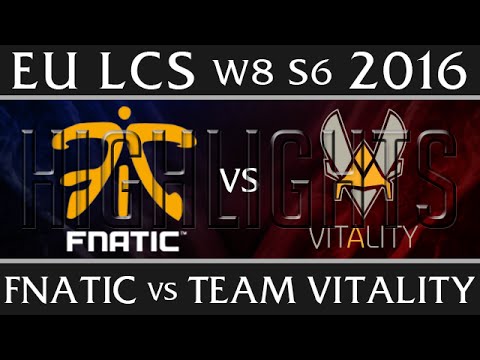 Fnatic vs Vitality Highlights | EU LCS W8D2 2016 Spring S6 | FNC vs VIT Week 8