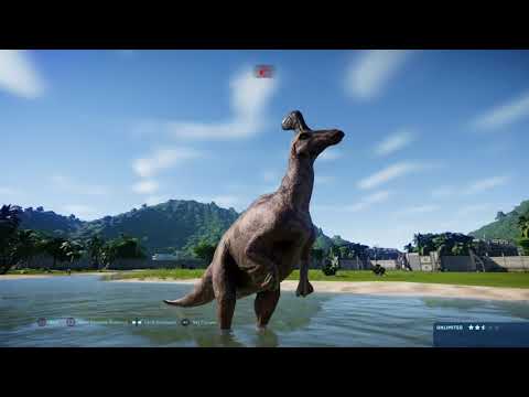 Jurassic World Evolution: Tsintaosaurus vs Troodon pack