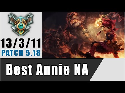 Best Annie NA vs Twisted Fate - Mid - Season 5 - Patch 5.18 - NA SoloQ Challenger