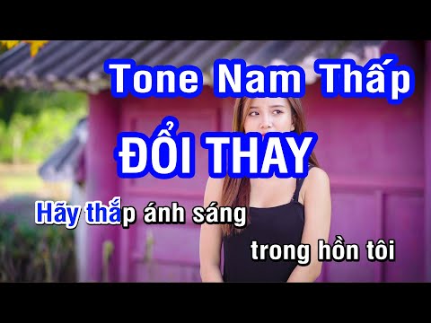 Karaoke Đổi Thay (Rock) - Tone Nam (Thấp) | Nhan KTV