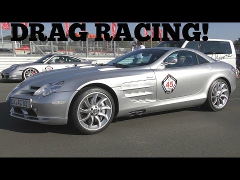 Mercedes McLaren SLR on the Drag Strip!