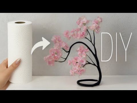 DIY cherry blossom tree out of tissue